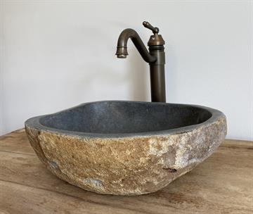 Håndvask flodsten - Sort/Grå/Brun