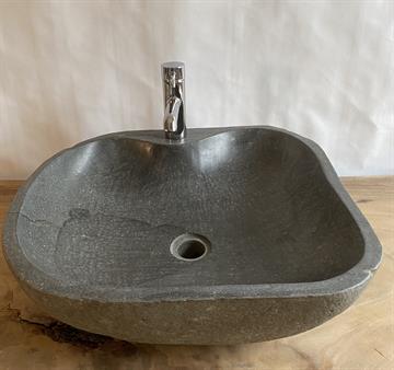 Håndvask flodsten Sort/Grå