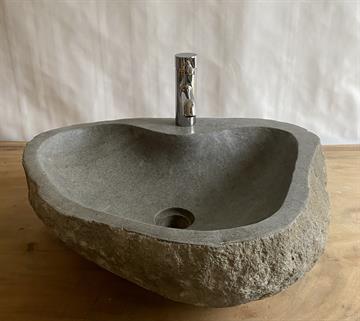 Håndvaske flodsten - Grå