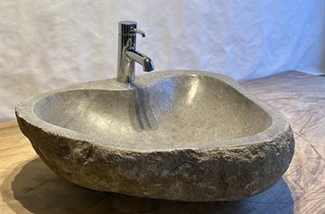 Håndvaske flodsten - Grå