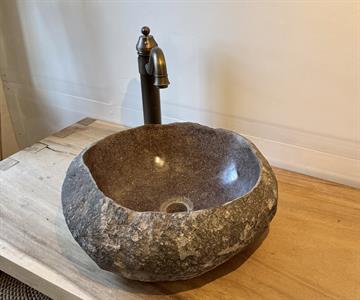 Håndvask flodsten Brun/Sort/Grå